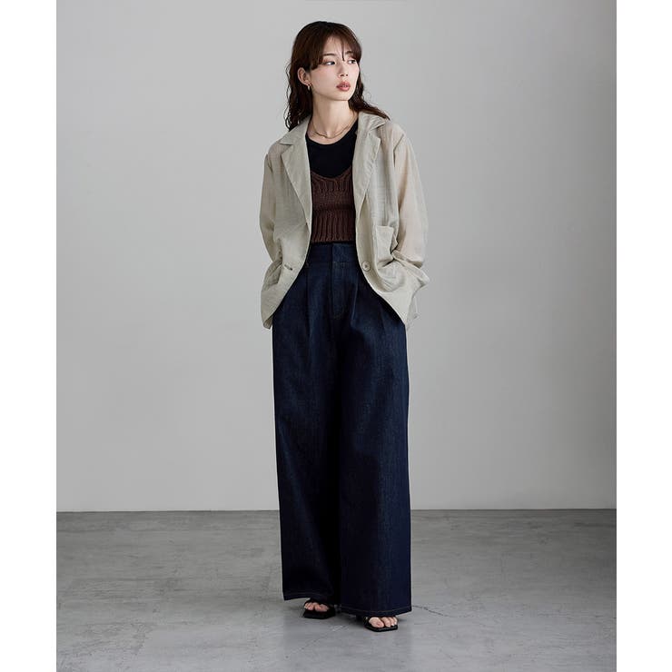 etoll エトル シアーシングルテーラードジャケット | Fashion Letter | 詳細画像13 