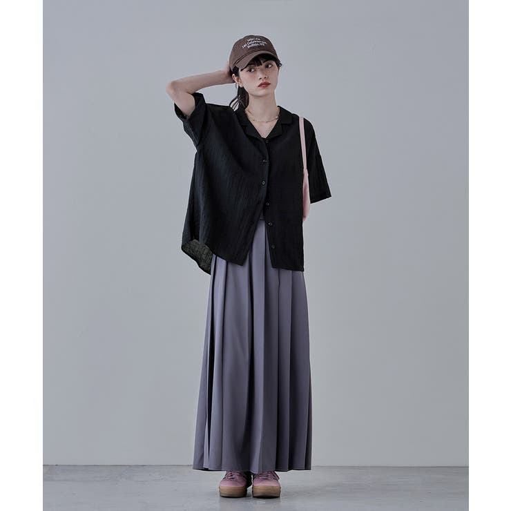etoll エトル リラクシーオープンカラーシャツ | Fashion Letter | 詳細画像3 