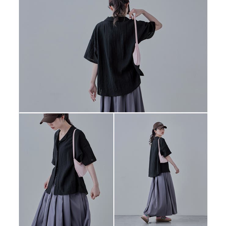 etoll エトル リラクシーオープンカラーシャツ | Fashion Letter | 詳細画像4 