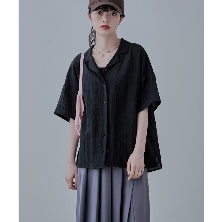 etoll エトル リラクシーオープンカラーシャツ | Fashion Letter | 詳細画像5 