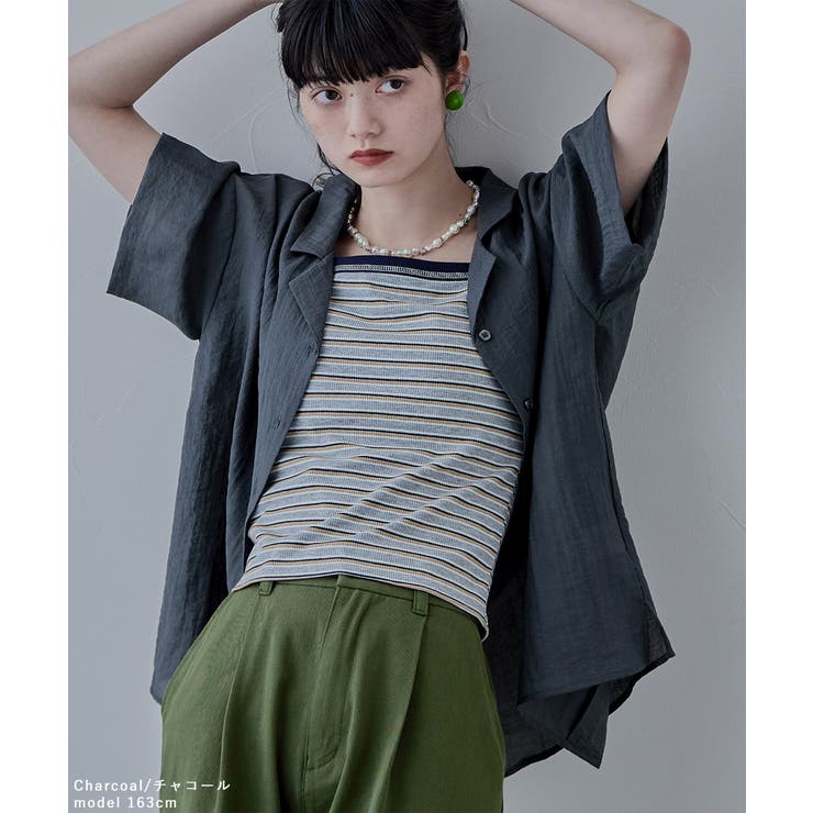 etoll エトル リラクシーオープンカラーシャツ | Fashion Letter | 詳細画像6 