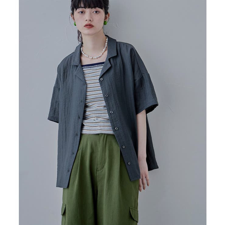 etoll エトル リラクシーオープンカラーシャツ | Fashion Letter | 詳細画像9 