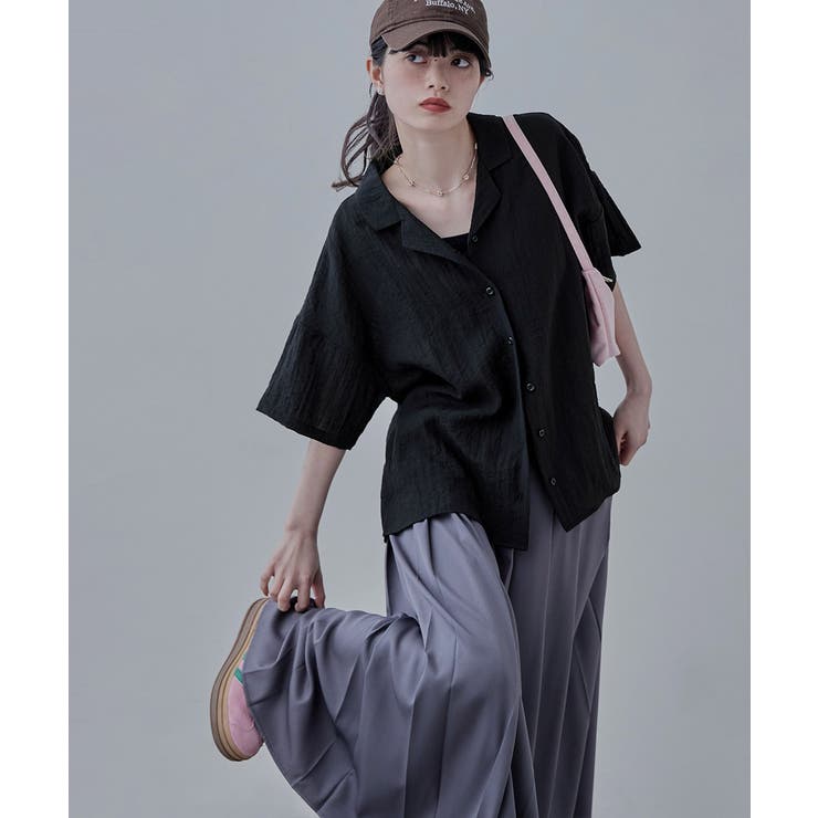 etoll エトル リラクシーオープンカラーシャツ | Fashion Letter | 詳細画像14 