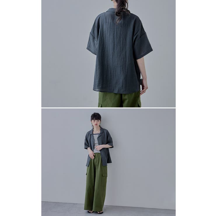 etoll エトル リラクシーオープンカラーシャツ | Fashion Letter | 詳細画像16 