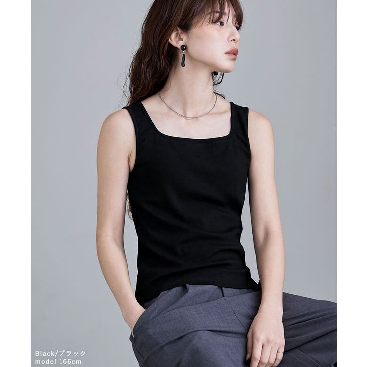 etoll エトル カップインスクエアネックタンクトップ | Fashion Letter | 詳細画像11 