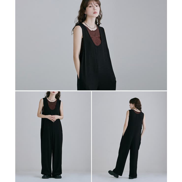 etoll エトル リラクシーコットンリブロンパース | Fashion Letter | 詳細画像4 