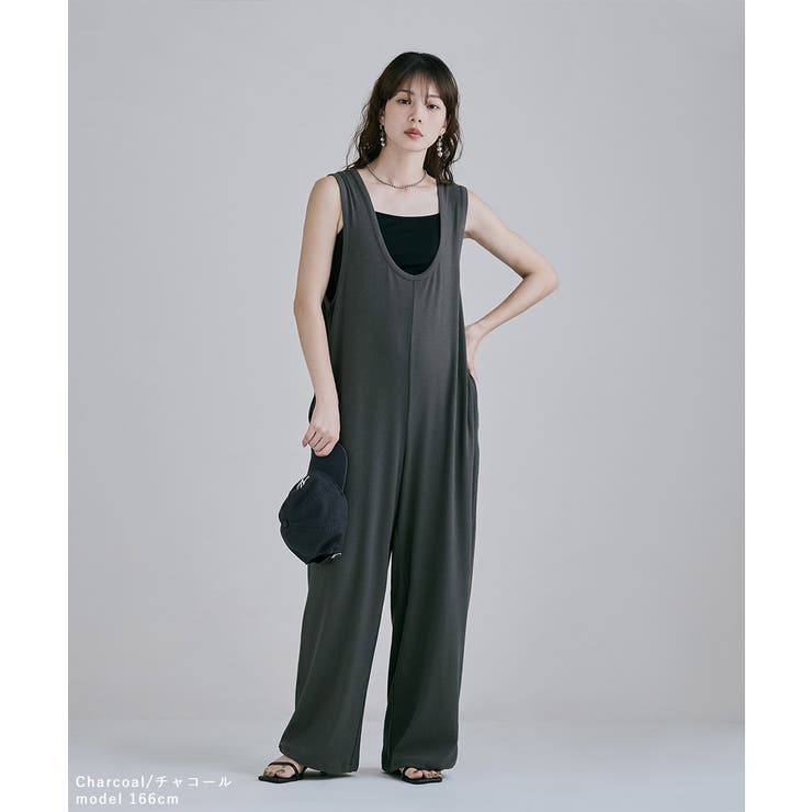 etoll エトル リラクシーコットンリブロンパース | Fashion Letter | 詳細画像8 