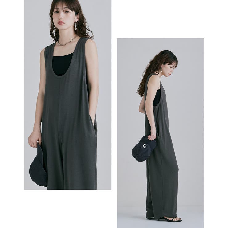 etoll エトル リラクシーコットンリブロンパース | Fashion Letter | 詳細画像9 