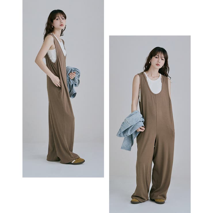 etoll エトル リラクシーコットンリブロンパース | Fashion Letter | 詳細画像18 