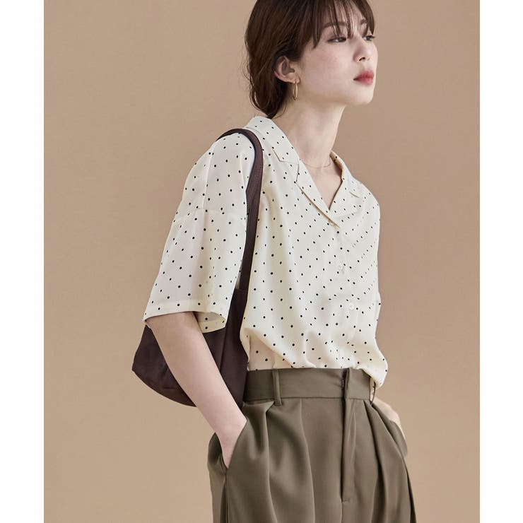 etoll エトル ポルカドットオープンカラーシャツ | Fashion Letter | 詳細画像3 