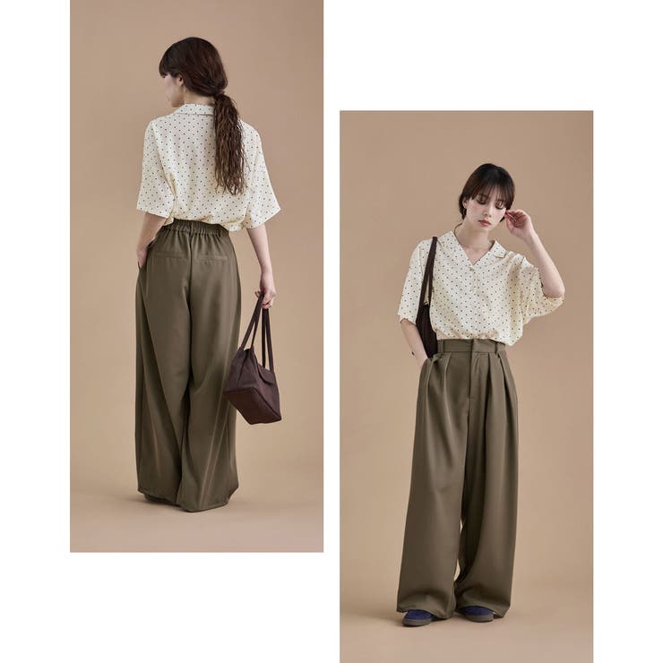 etoll エトル ポルカドットオープンカラーシャツ | Fashion Letter | 詳細画像4 