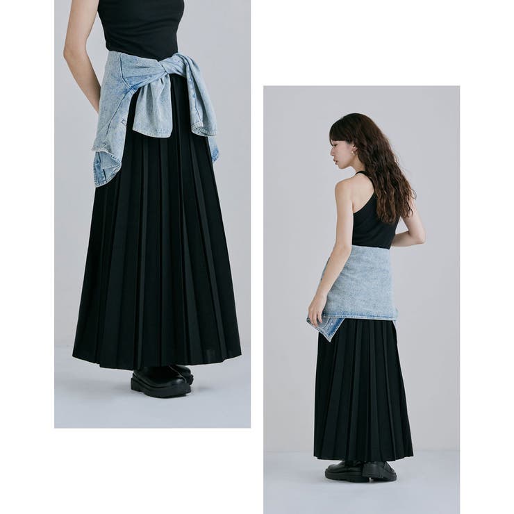 etoll エトル ジョーゼットアコーディオンプリーツスカート | Fashion Letter | 詳細画像3 