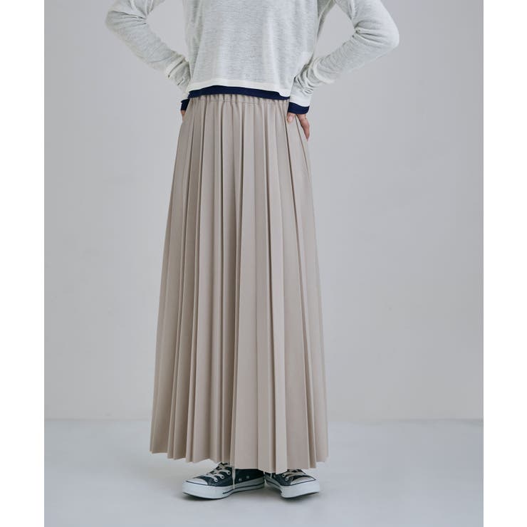 グレージュ | etoll エトル ジョーゼットアコーディオンプリーツスカート | Fashion Letter