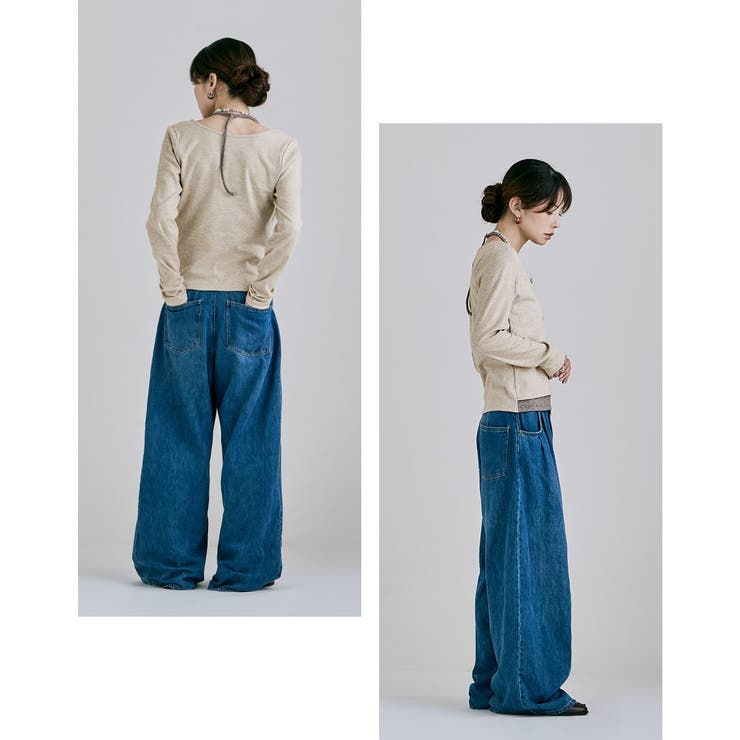 etoll エトル カシミヤタッチスムースレイヤード風トップス | Fashion Letter | 詳細画像3 