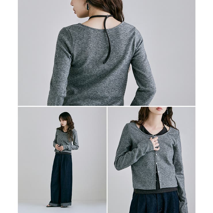 etoll エトル カシミヤタッチスムースレイヤード風トップス | Fashion Letter | 詳細画像15 
