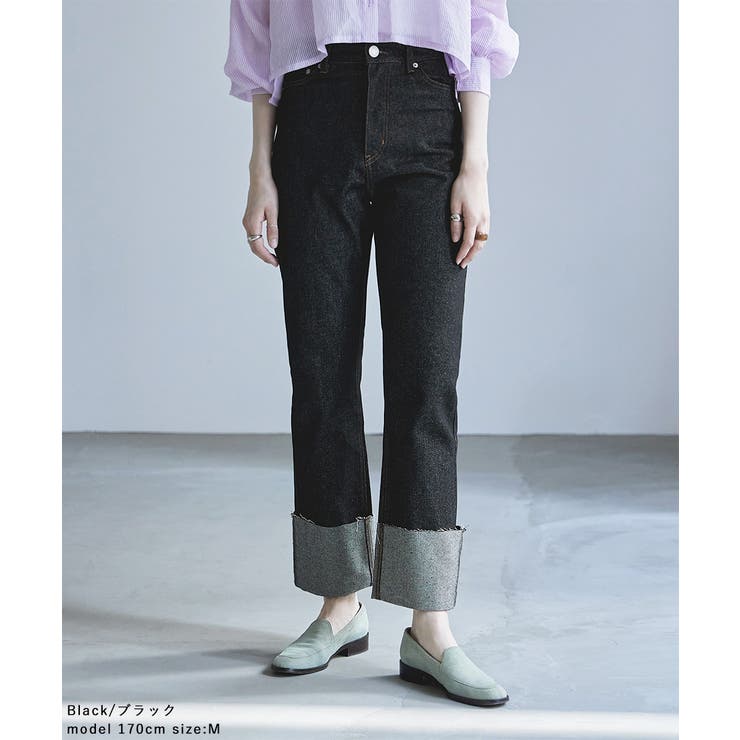 etoll エトル リジットデニムロールアップストレートパンツ | Fashion Letter | 詳細画像6