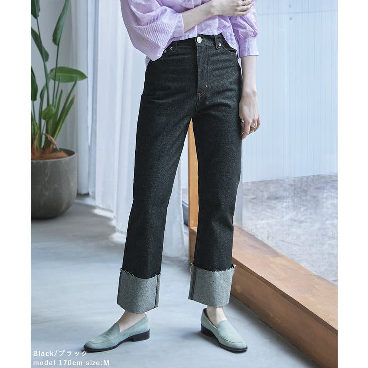 etoll エトル リジットデニムロールアップストレートパンツ | Fashion Letter | 詳細画像14