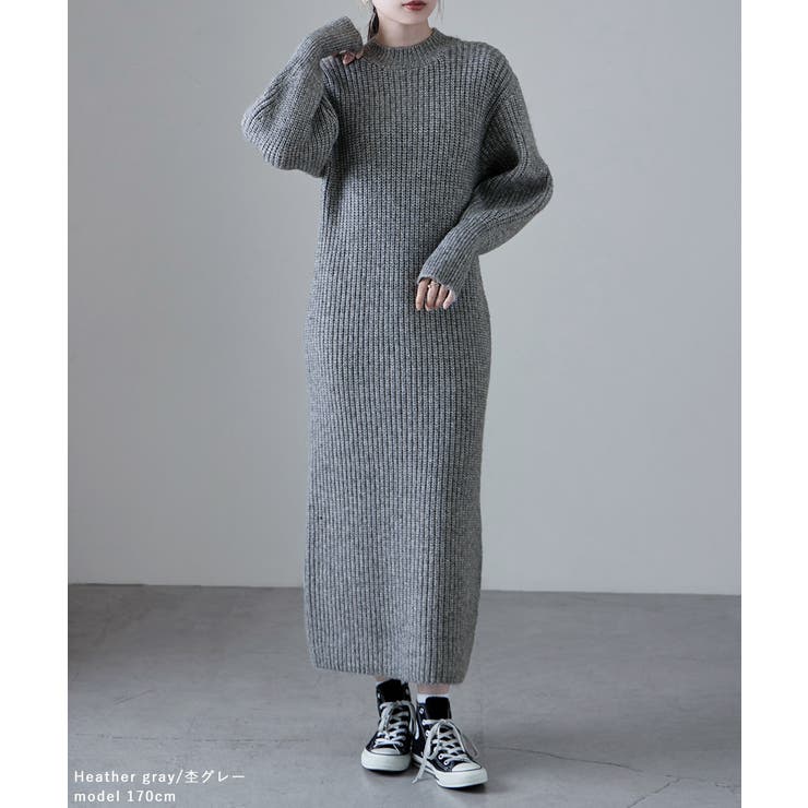 etoll エトル エアーヤーンニットワンピース[品番：FT000009006