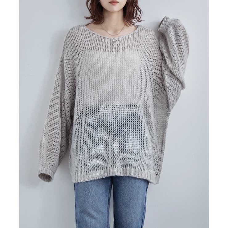 etoll エトル モヘアタッチローゲージニット[品番：FT000009214]｜Fashion  Letter（ファッションレター）のレディースファッション通販｜SHOPLIST（ショップリスト）