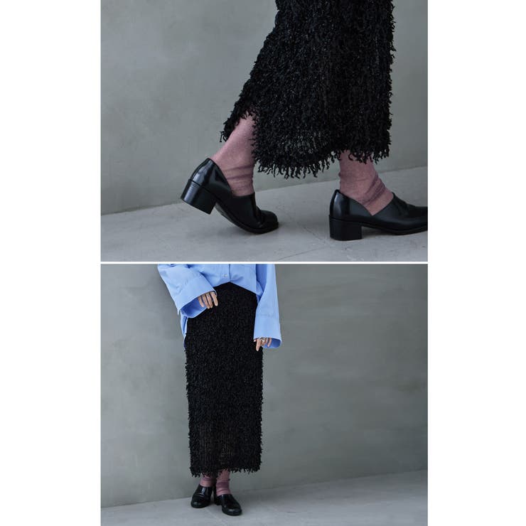 etoll エトル ラメミックスフリンジタイトスカート | Fashion Letter | 詳細画像13 