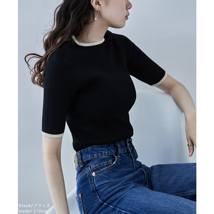 etoll エトル リンガーネックリブニット | Fashion Letter | 詳細画像2 