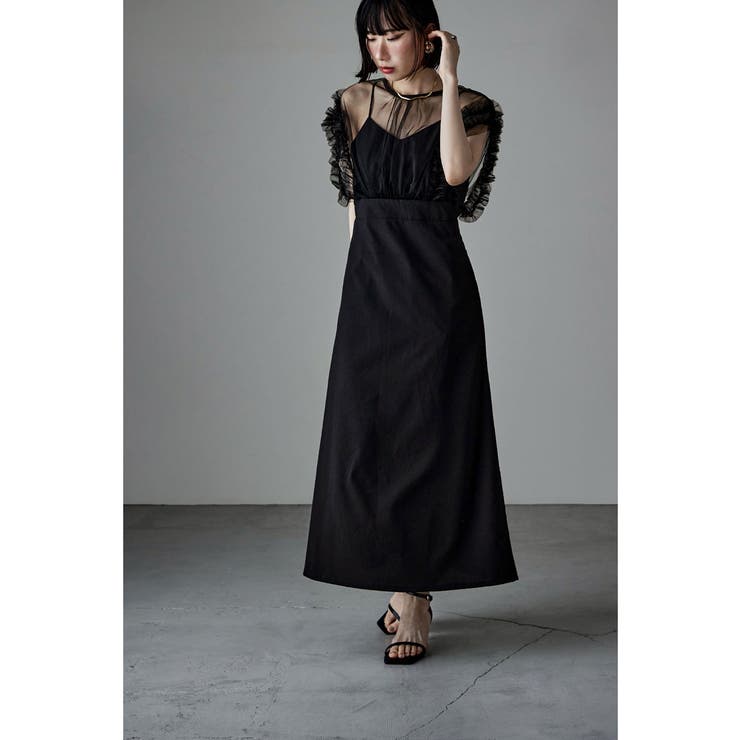 【shio】etoll. Tulle docking frill ドレス shio】etoll. Tulle docking frill ドレス shio】etoll. Tulle