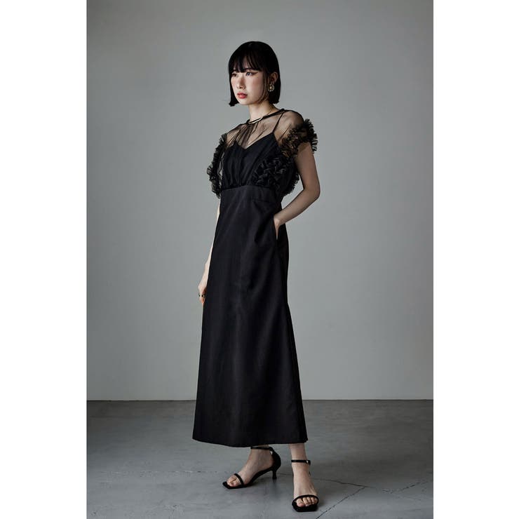 【shio】etoll. Tulle docking frill ドレス shio】etoll. Tulle docking frill ドレス shio】etoll. Tulle