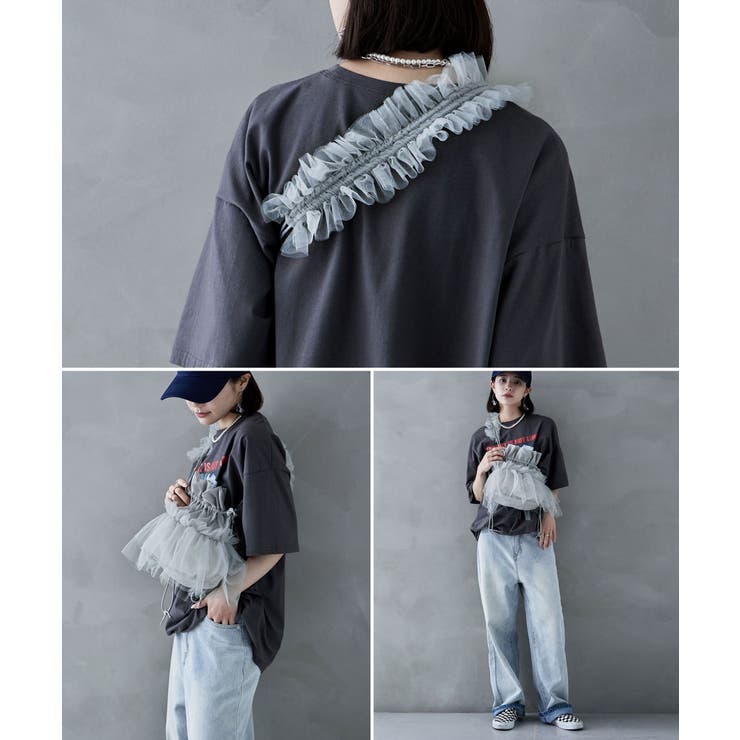 etoll エトル オーガンジー×チュールフリルショルダーバッグ | Fashion Letter | 詳細画像11