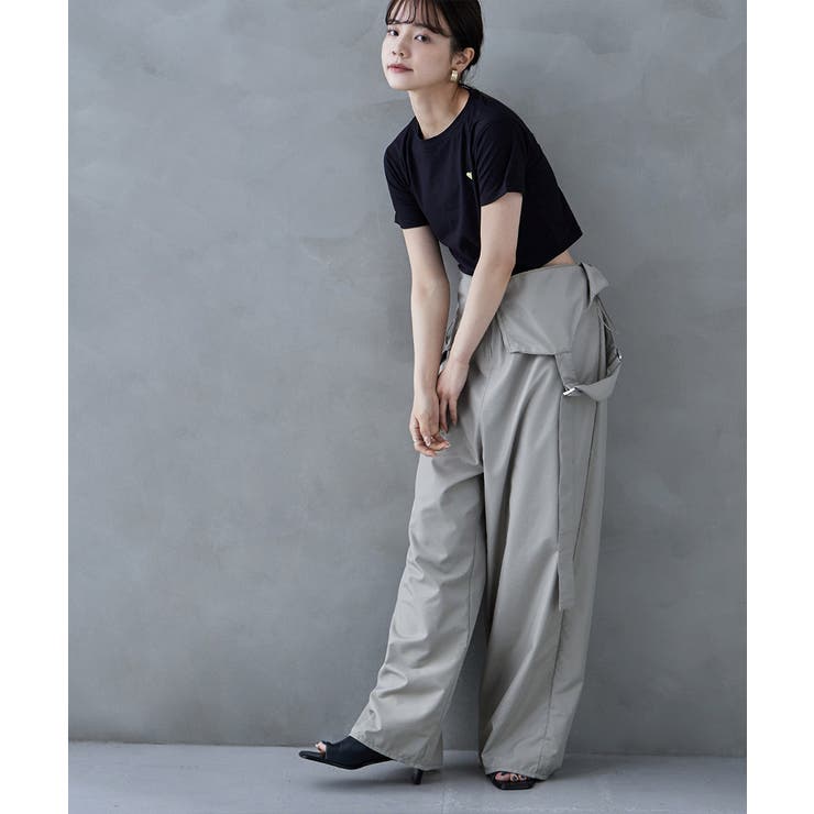 etoll エトル ハート箔プリントクロップドTシャツ | Fashion Letter | 詳細画像11