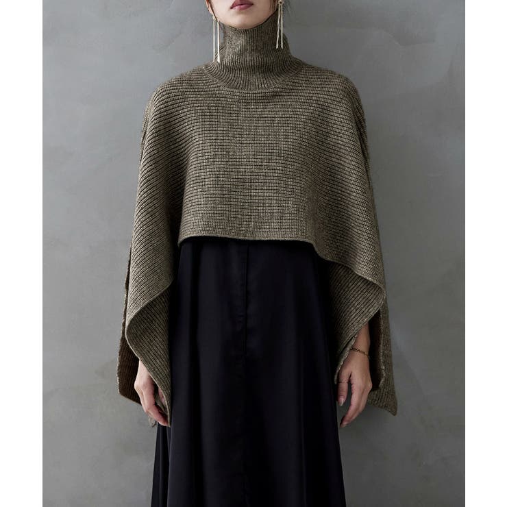 綺麗❗️ケープ アルパカシャギー フリル チェック ポンチョ 近年 ヴァレンティノ ヴァレンティノ - VALENTINO | Knit Poncho Wool Cashmere-Off