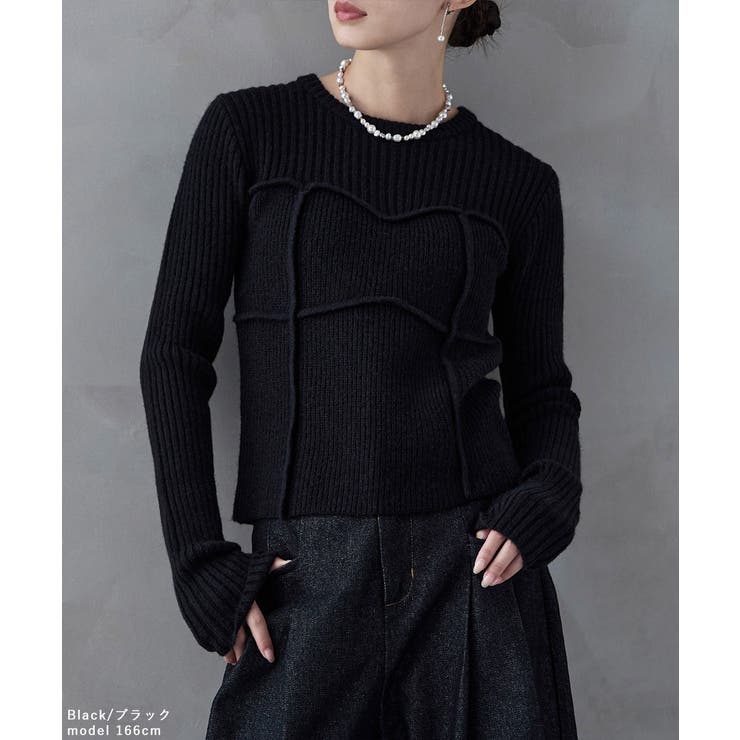 etoll エトル アルパカタッチビスチェライクリブニット[品番