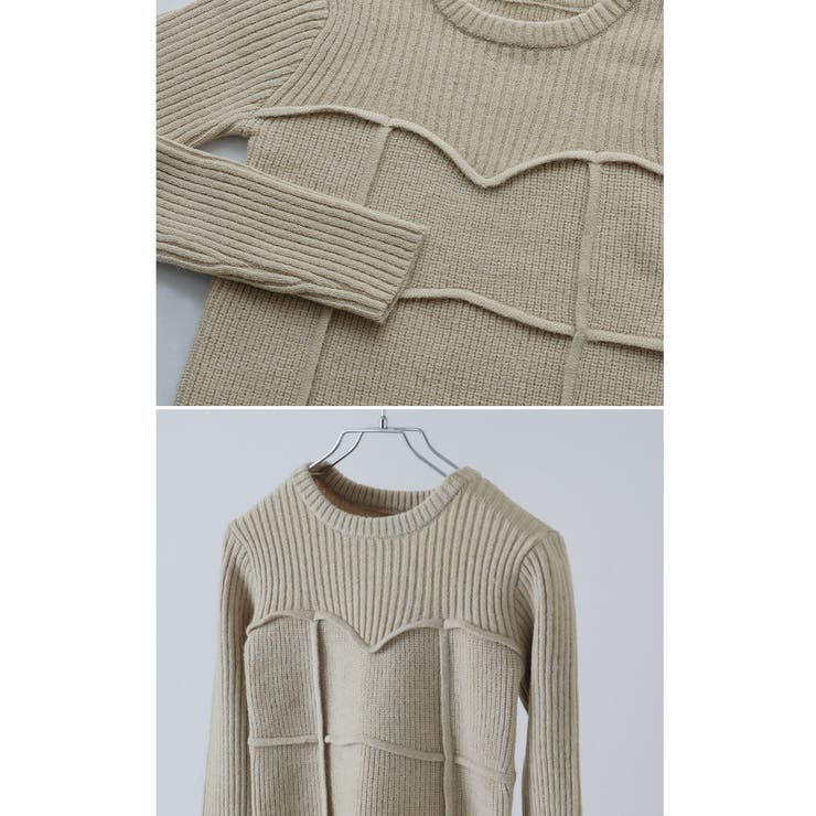 etoll エトル アルパカタッチビスチェライクリブニット[品番