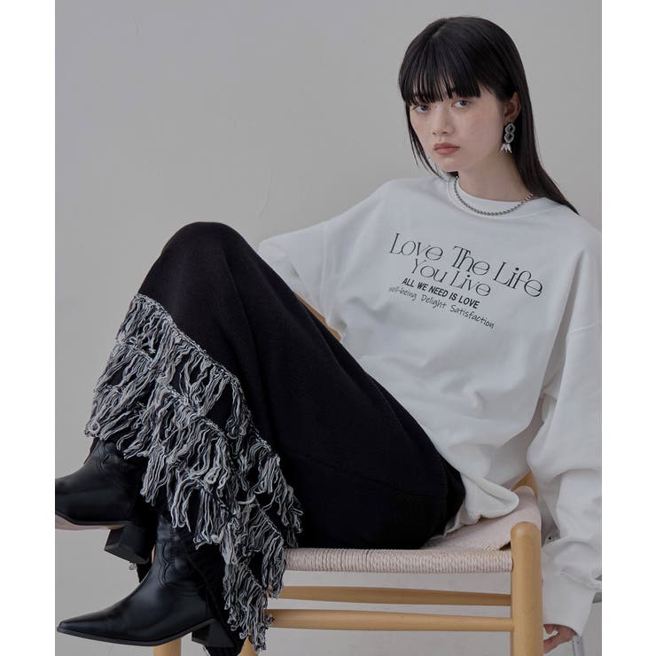 etoll エトル フリンジニットタイトスカート | Fashion Letter | 詳細画像7 