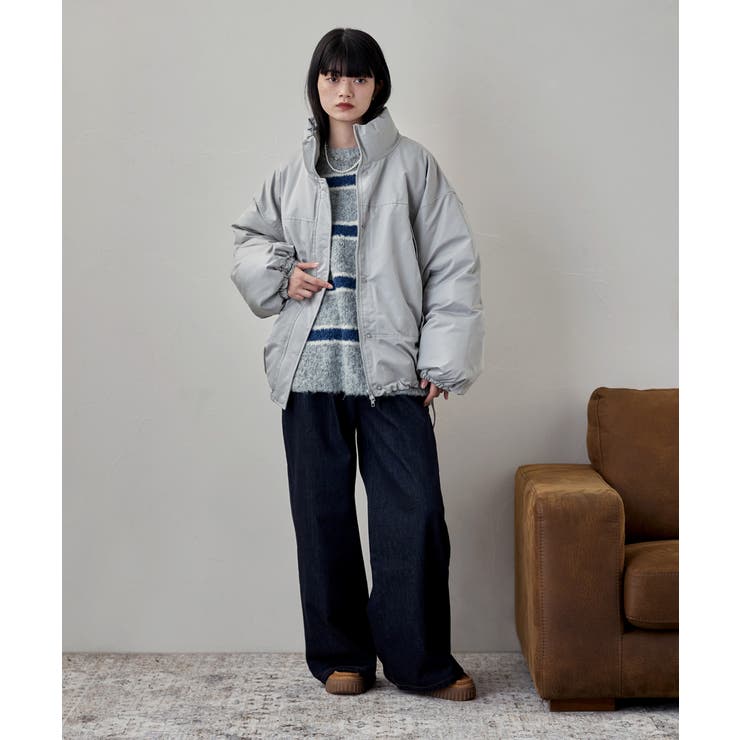 etoll エトル ナイロンビッグスタンドジャケット | Fashion Letter | 詳細画像17 