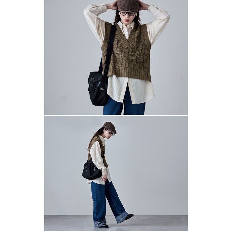 etoll エトル ロービングヤーンVネックニットベスト | Fashion Letter | 詳細画像9