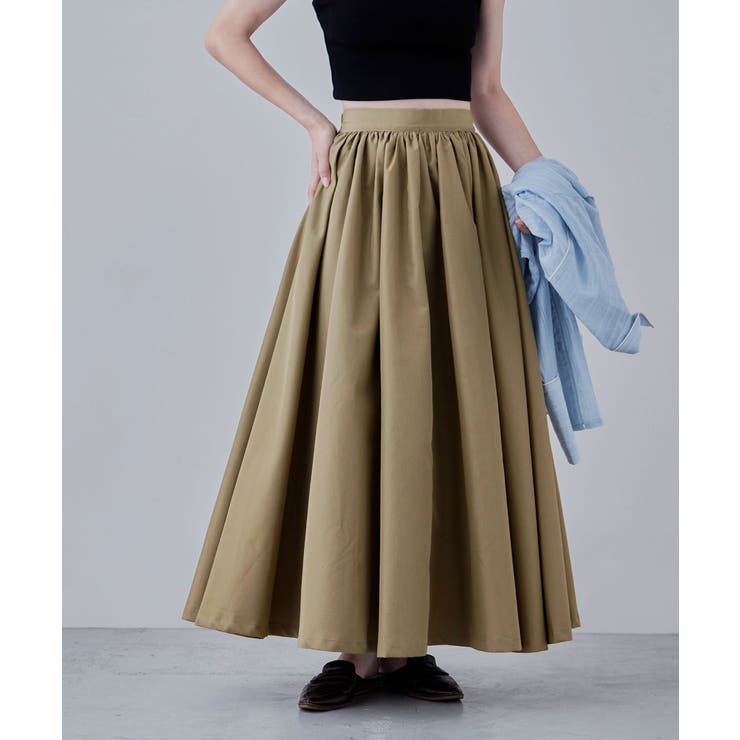 etoll エトル ギャザーボリュームフレアスカート | Fashion Letter | 詳細画像12 