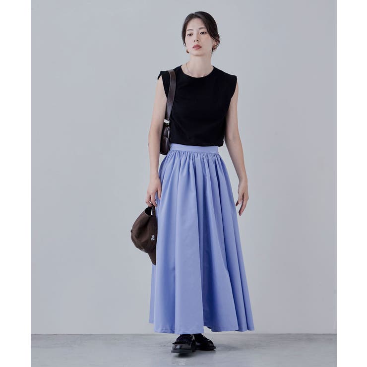 etoll エトル ギャザーボリュームフレアスカート | Fashion Letter | 詳細画像14 