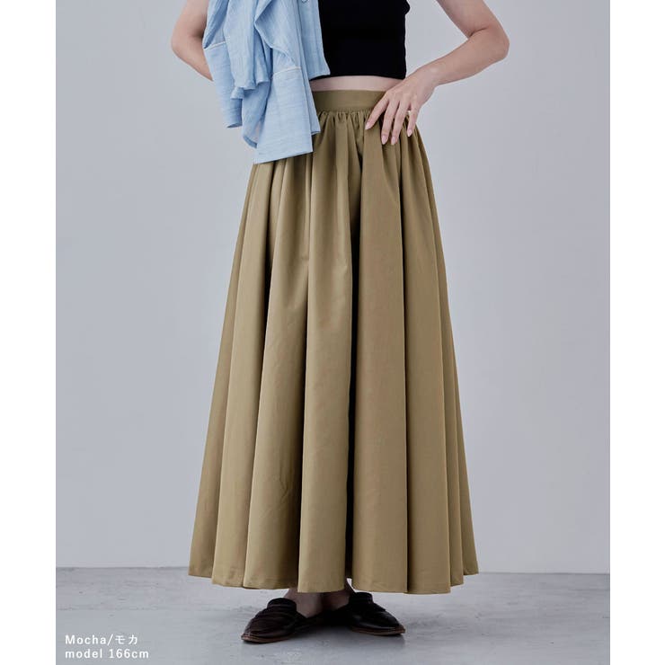 etoll エトル ギャザーボリュームフレアスカート | Fashion Letter | 詳細画像17 