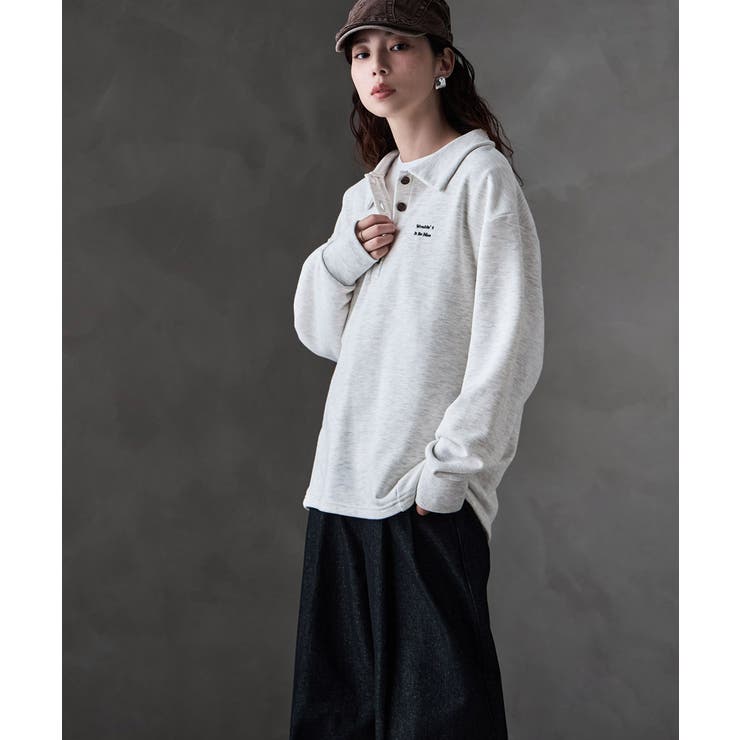 etoll エトル ポロ襟ロゴスウェット | Fashion Letter | 詳細画像7 