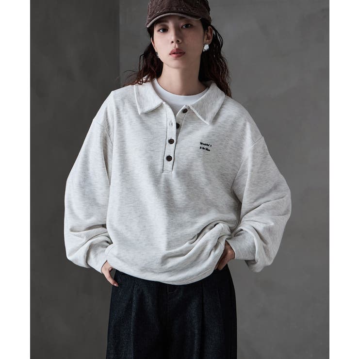 etoll エトル ポロ襟ロゴスウェット | Fashion Letter | 詳細画像10 