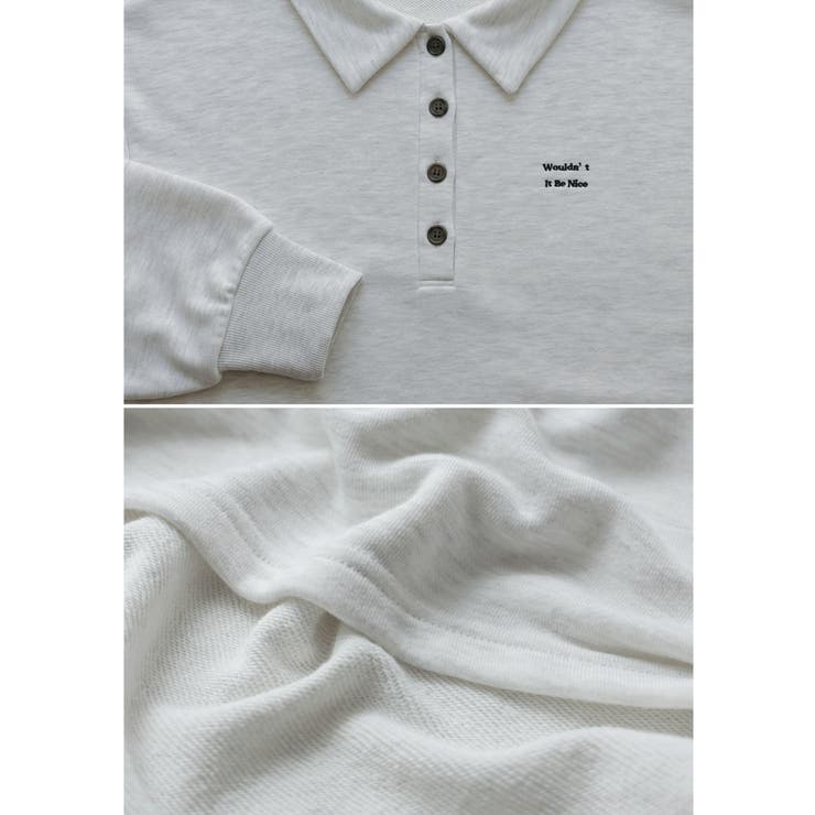 etoll エトル ポロ襟ロゴスウェット | Fashion Letter | 詳細画像20 