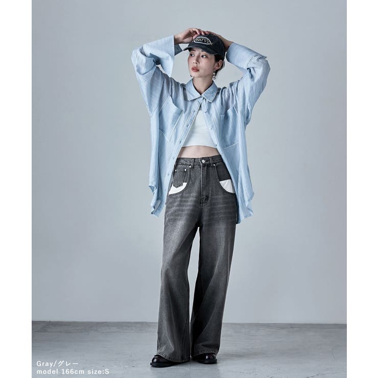 etoll エトル ポケットデザインルーズダッドデニム | Fashion Letter | 詳細画像2 