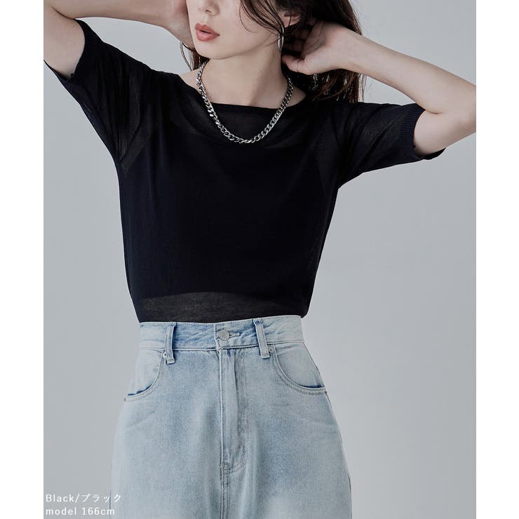 etoll エトル バックオープンクロスシアーニット | Fashion Letter | 詳細画像10 