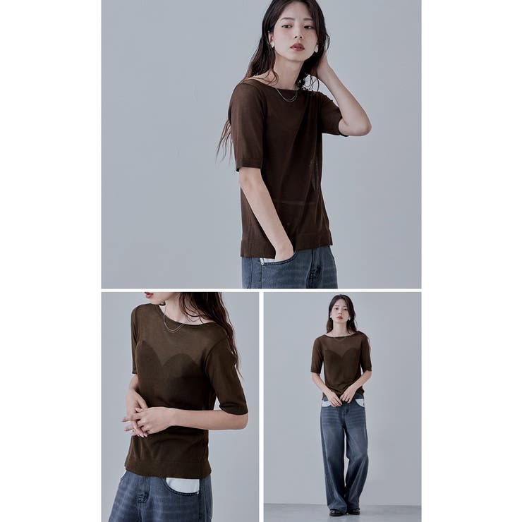 etoll エトル バックオープンクロスシアーニット | Fashion Letter | 詳細画像16 