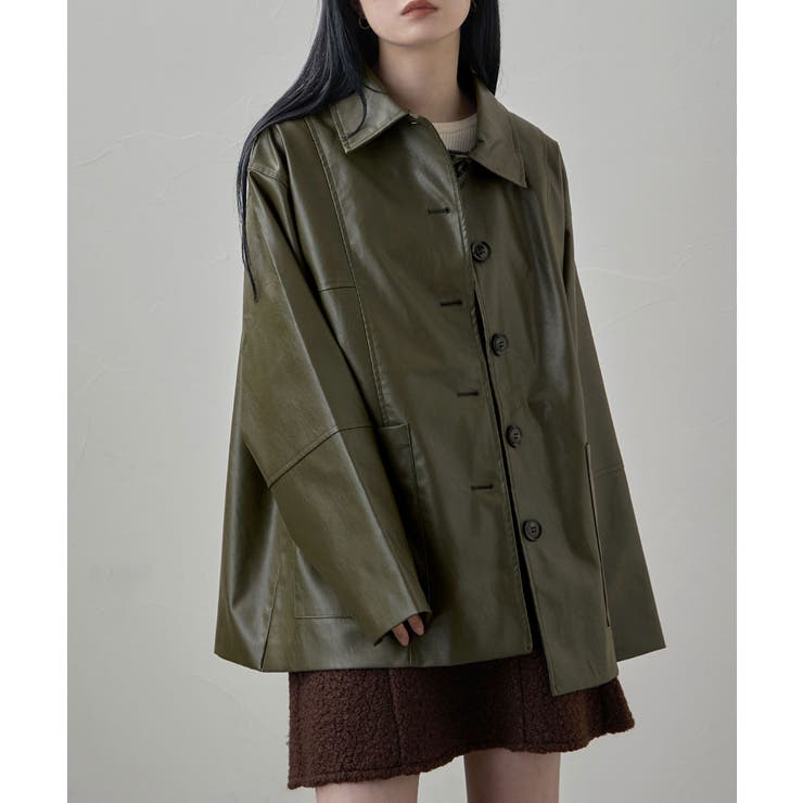 etoll エトル 2wayボアカラーフェイクレザーカバーオール | Fashion Letter | 詳細画像17 