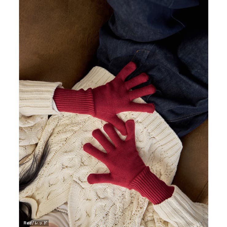 etoll エトル スマホ対応フィンガースリットカラーニットロンググローブ | Fashion Letter | 詳細画像5 