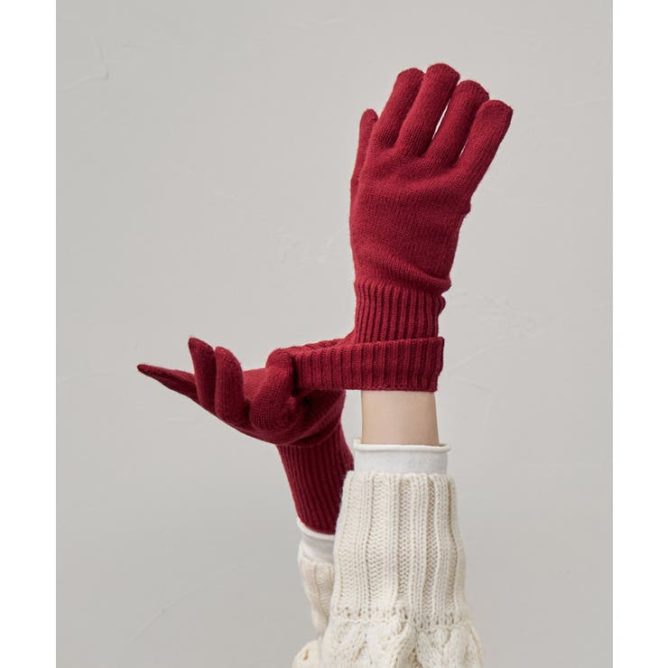 etoll エトル スマホ対応フィンガースリットカラーニットロンググローブ | Fashion Letter | 詳細画像7 