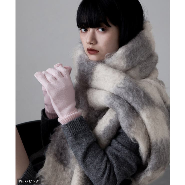 etoll エトル スマホ対応フィンガースリットカラーニットロンググローブ | Fashion Letter | 詳細画像13 