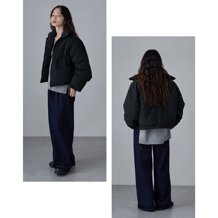 etoll エトル チェック柄リップルショートパフブルゾン | Fashion Letter | 詳細画像17 