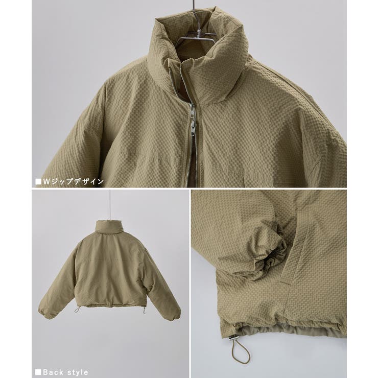 etoll エトル チェック柄リップルショートパフブルゾン | Fashion Letter | 詳細画像19 